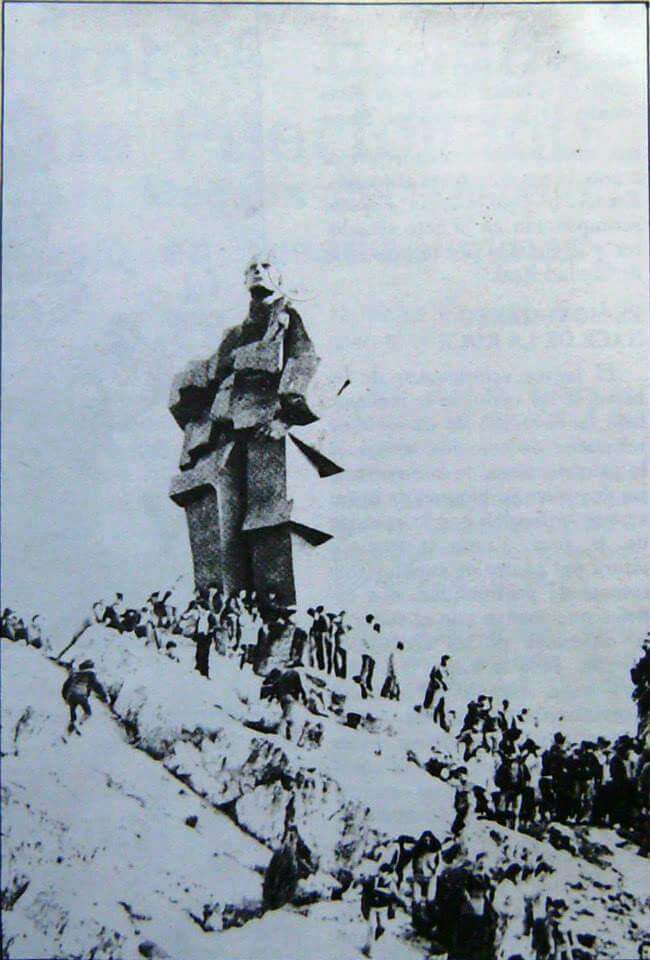 Inauguración del monumento al minero. 1983