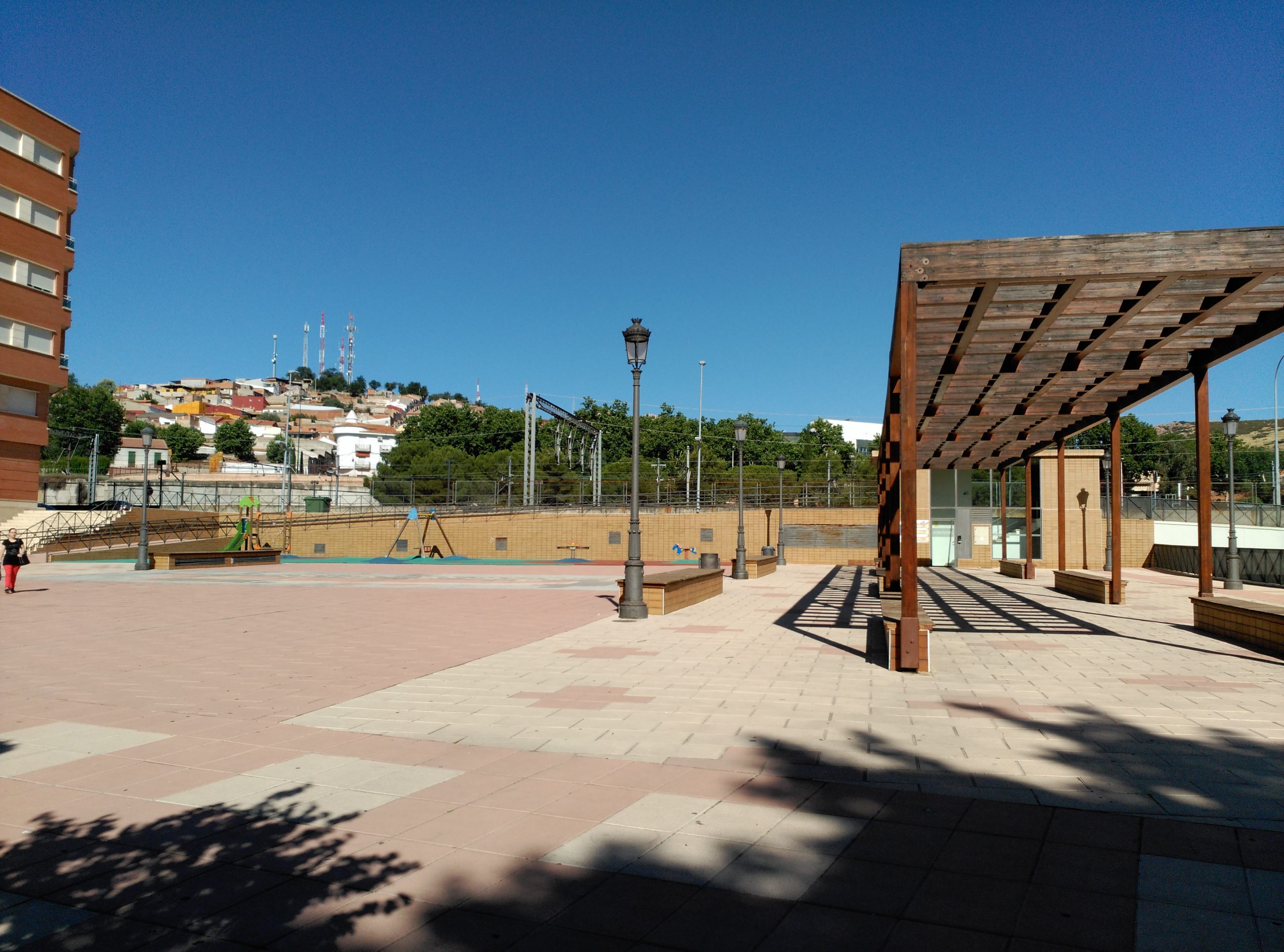 La actual Plaza Ramón y Cajal, situada en la antigua Estación Fotografía F. Negrete